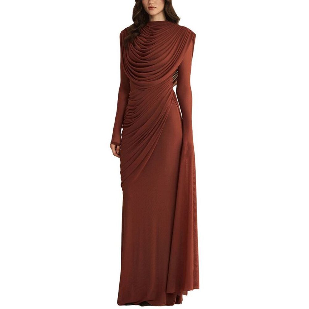 Dilireba Womens Maxi Dress, Brown